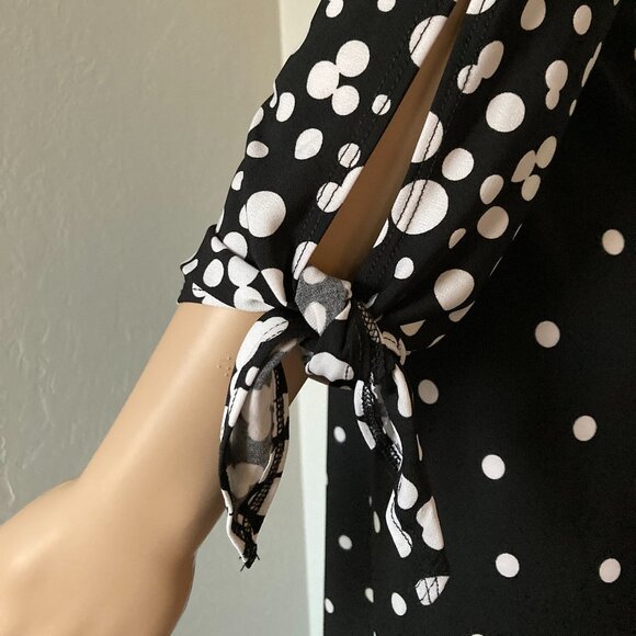 The Look Black & White Polka Dot Dress Extra Large EX - Picture 3 of 6